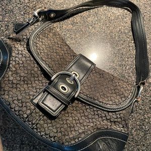 Vintage Coach Purse/ black/grey